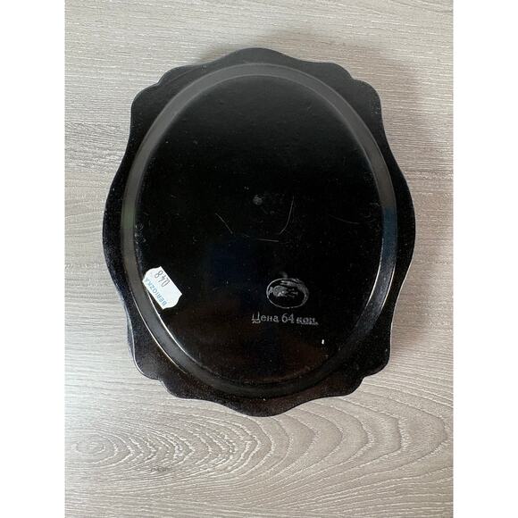 Set of 6 Vintage Russian Hand-Painted Metal Trays –Floral Zhostovo Folk Art USSR - Picture 8 of 11